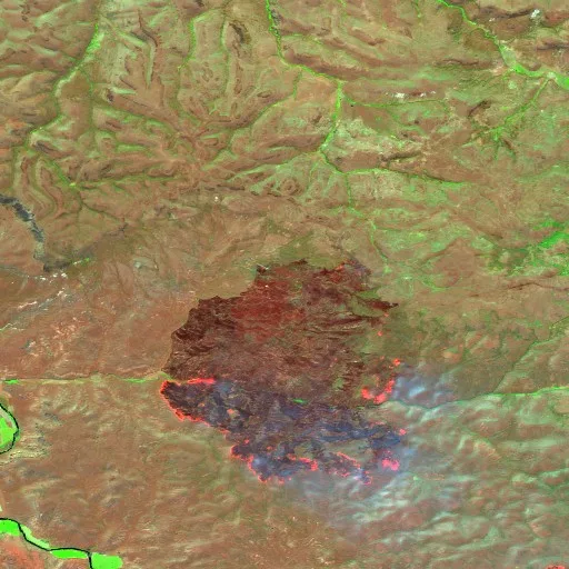 Cove Creek Fire (Oregon) — Sentinel-2 SWIR (fuego)