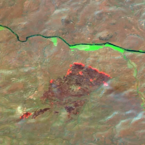 0501 PAT'S CABIN Fire (OR) — Sentinel-2 SWIR (fuego)