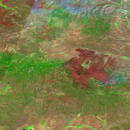 Shingle Fire (Oregon) — Sentinel-2 SWIR (fuego)