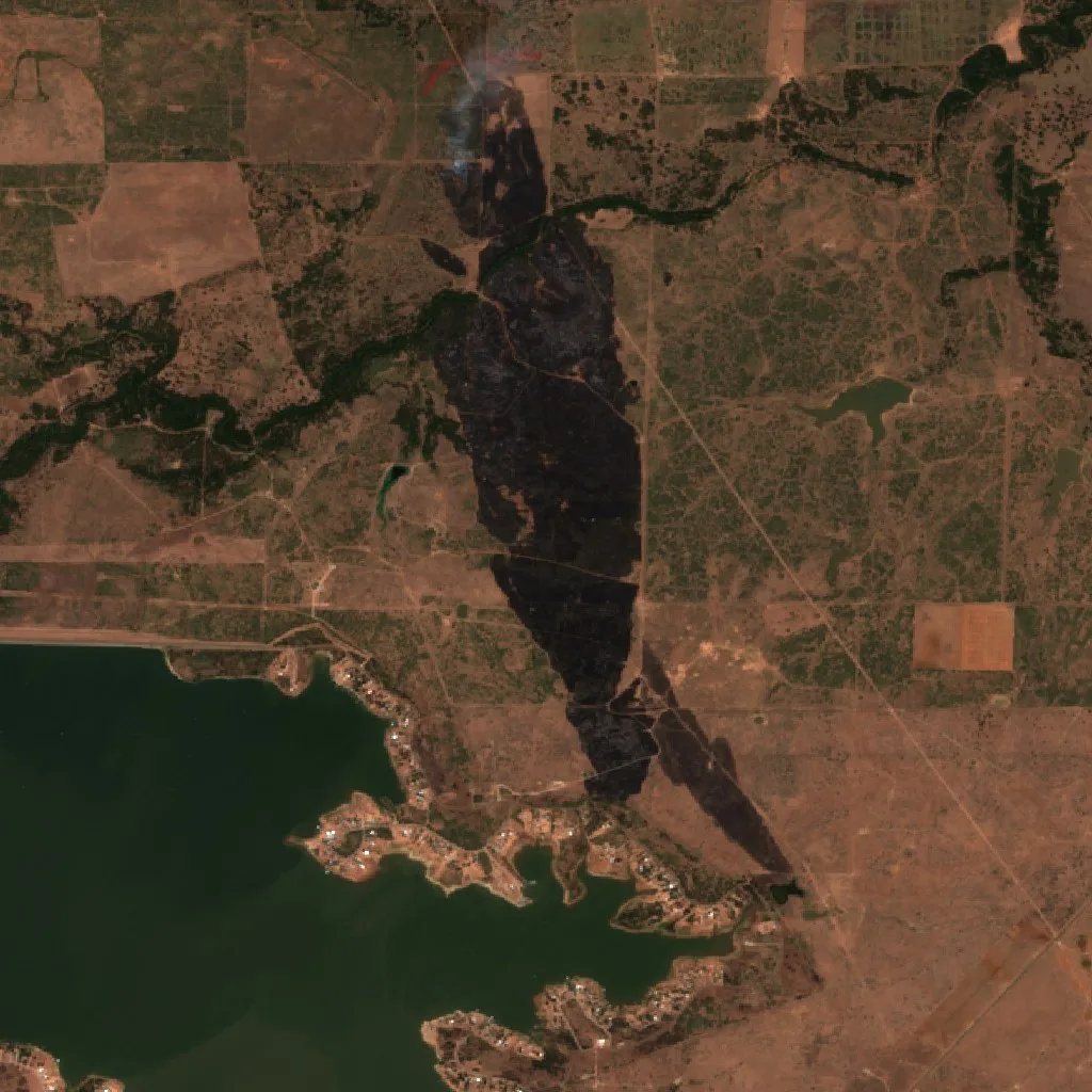 Arrowhead Fire (Texas) — Sentinel-2 true color