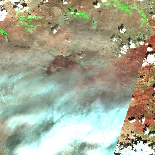 Incendio Big Grass (Oregon) — Sentinel-2 SWIR (fuego)