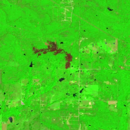 Big Rock Fire (OK) — Sentinel-2 SWIR (fuego)