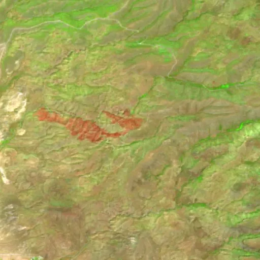 Incendio Bluebird (Arizona) — Sentinel-2 SWIR (fuego)