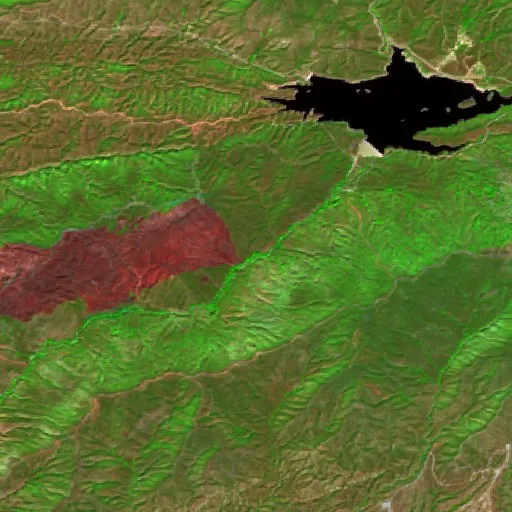 Bouquet Fire (California) — Sentinel-2 SWIR (fuego)