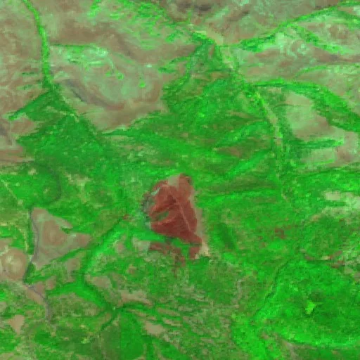 Bradley Flats Fire (Oregon) — Sentinel-2 SWIR (fuego)