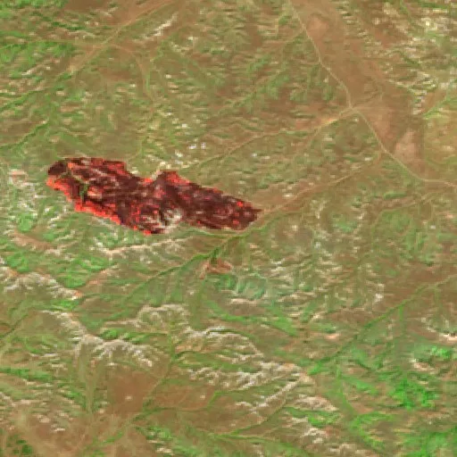 Breaks Fire (Montana) — Sentinel-2 SWIR (fuego)