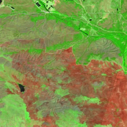 Brush Creek Fire (Oklahoma) — Sentinel-2 SWIR (fuego)