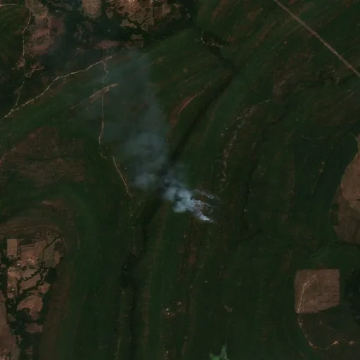 Buck Creek Fire (OK) — Sentinel-2 true color