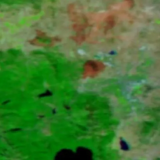 Incendio Bull (Nevada) — NASA satellite