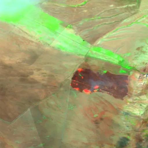 Incendio Bull Run (Nevada) — Sentinel-2 SWIR (fuego)