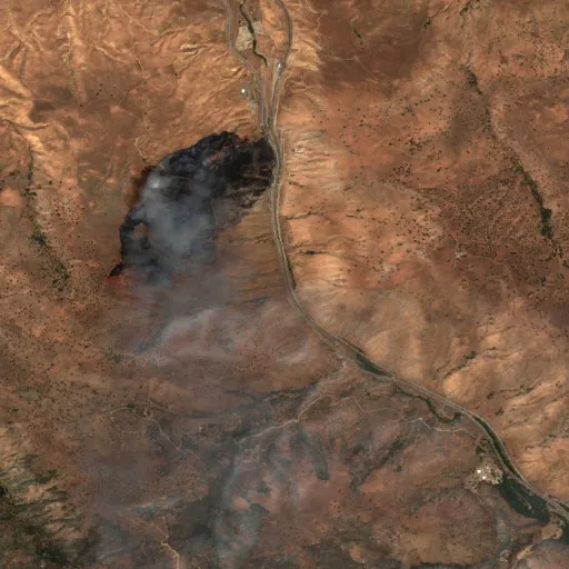 Incendio Buzzard (CA) — Sentinel-2 true color