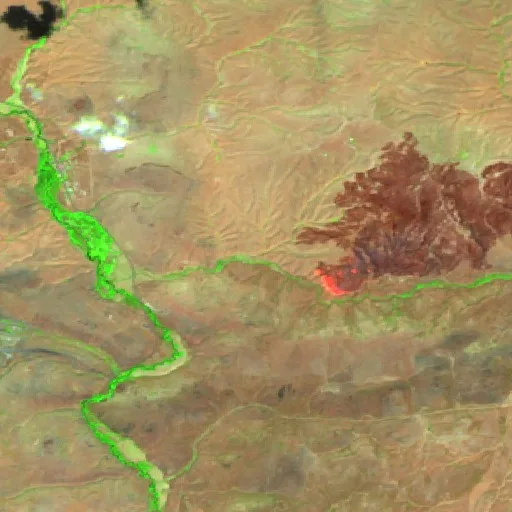Incendio California Creek (Nevada) — Sentinel-2 SWIR (fuego)