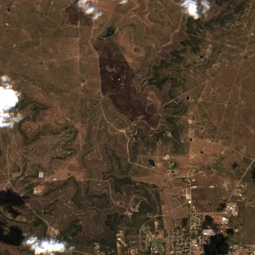 Casey Lake Fire (Texas) — Sentinel-2 true color