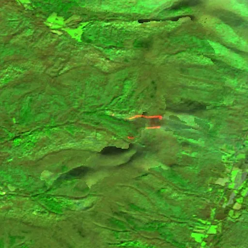 Cherry Plain Fire, Berlin, New York — Sentinel-2 SWIR (fuego)