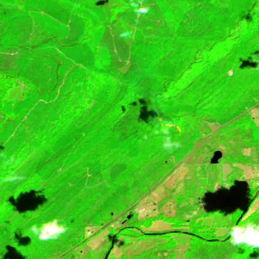 Incendio Crumb Creek (Oklahoma) — Sentinel-2 SWIR (fuego)
