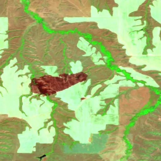 East Fork Creek Fire (MT) — Sentinel-2 SWIR (fuego)