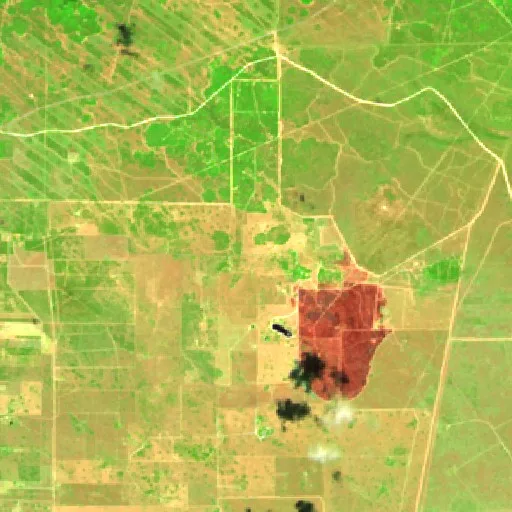 Incendio Encino (Texas) — Sentinel-2 SWIR (fuego)