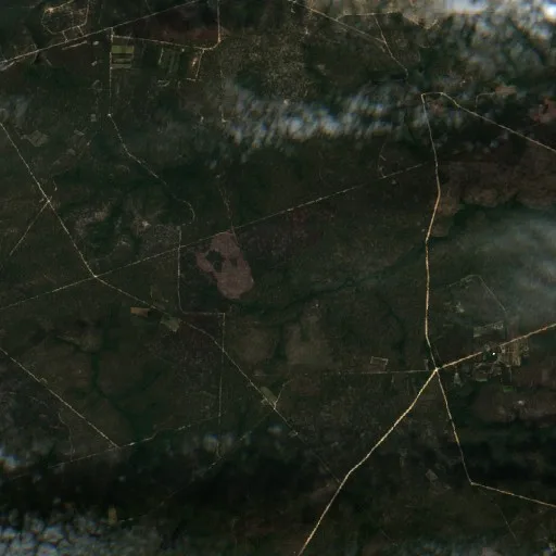 Incendio Farm Road (Carolina del Norte) — Sentinel-2 true color
