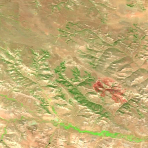 Fence Creek Fire (Montana) — Sentinel-2 SWIR (fuego)