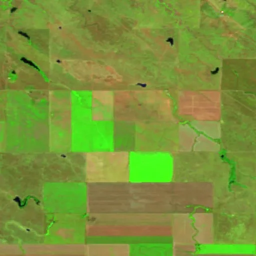 Four Corners Fire, Fort Pierre, South Dakota — Sentinel-2 SWIR (fuego)