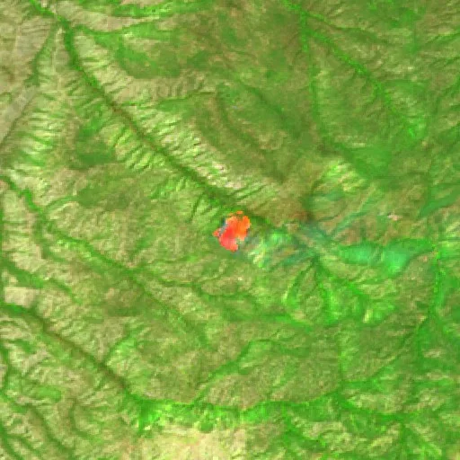 Frijoles Fire (NM) — Sentinel-2 SWIR (fuego)