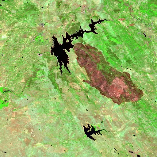 Gann Fire (California) — Sentinel-2 SWIR (fuego)