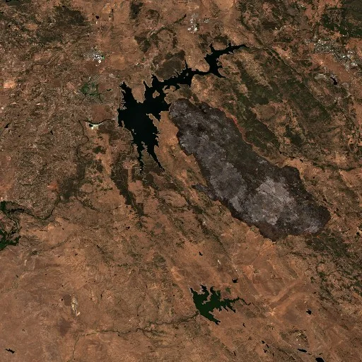Gann Fire (California) — Sentinel-2 true color