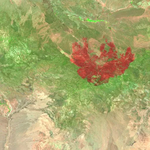 Incendio Grapevine (NV) — Sentinel-2 SWIR (fuego)