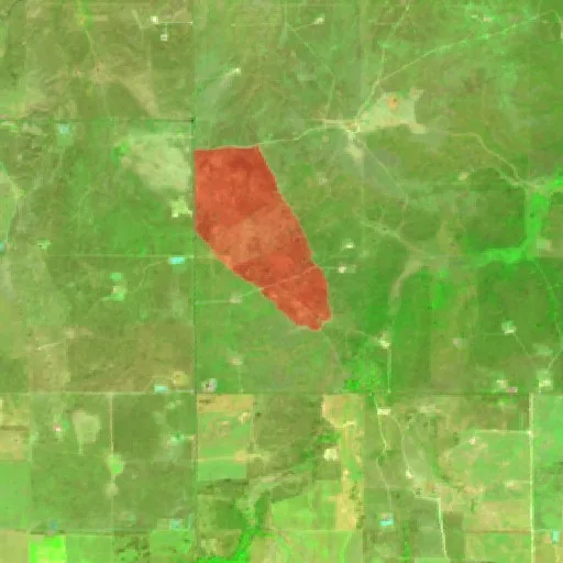 Hackberry Creek Fire (Texas) — Sentinel-2 SWIR (fuego)