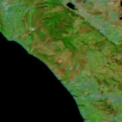 Henderson Fire (California) — NASA satellite