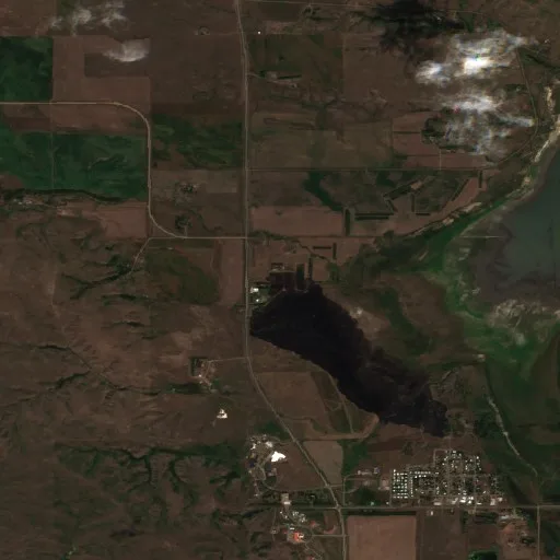 Hwy 1806 Fire (North Dakota) — Sentinel-2 true color