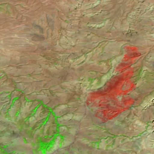 Incendio Juniper Ridge (Nevada) — Sentinel-2 SWIR (fuego)