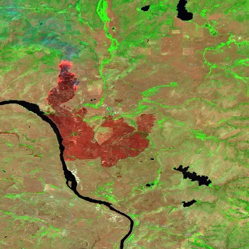 Kaiser Canyon Fire (WA) — Sentinel-2 SWIR (fuego)