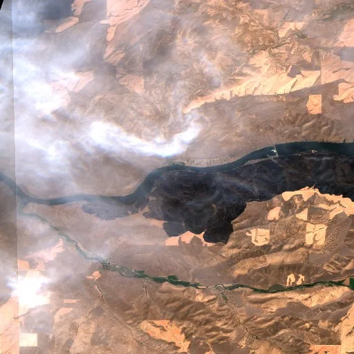 Incendio Little Goose (Washington) — Sentinel-2 true color