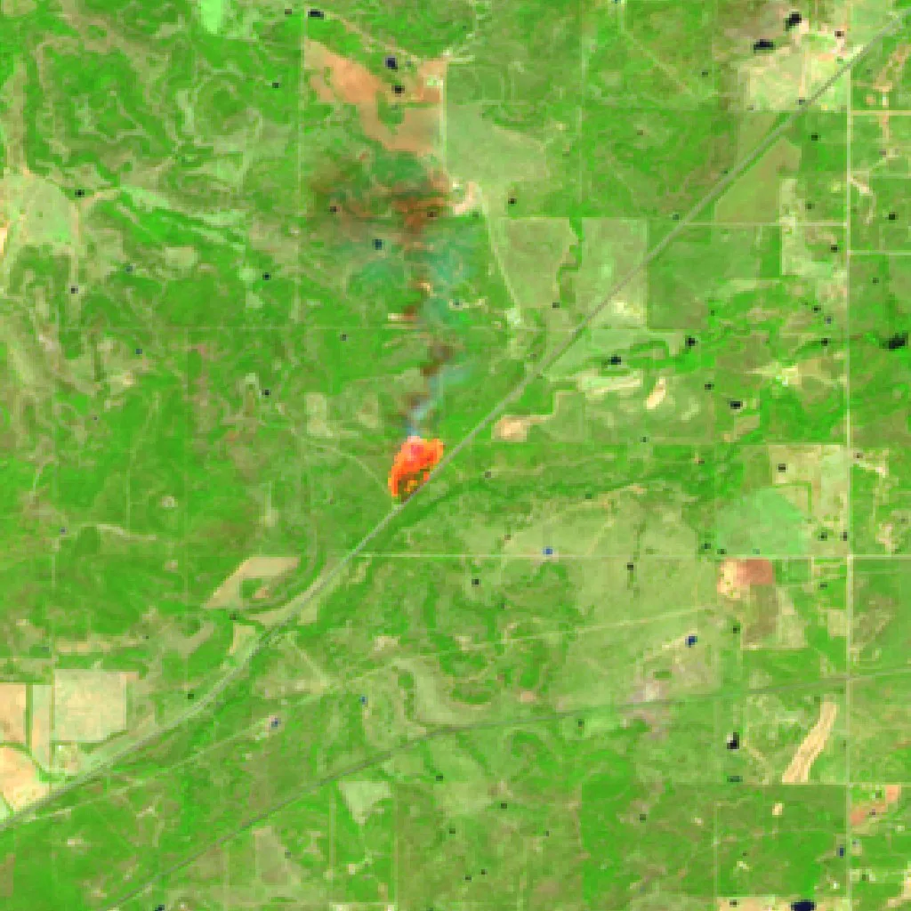 Incendio Lobo (Texas) — Sentinel-2 SWIR (fuego)