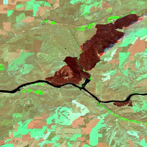 LYONS FERRY Fire (WA) — Sentinel-2 SWIR (fuego)