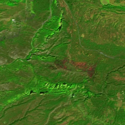 Incendio Mccauley Springs (Nuevo México) — Sentinel-2 SWIR (fuego)