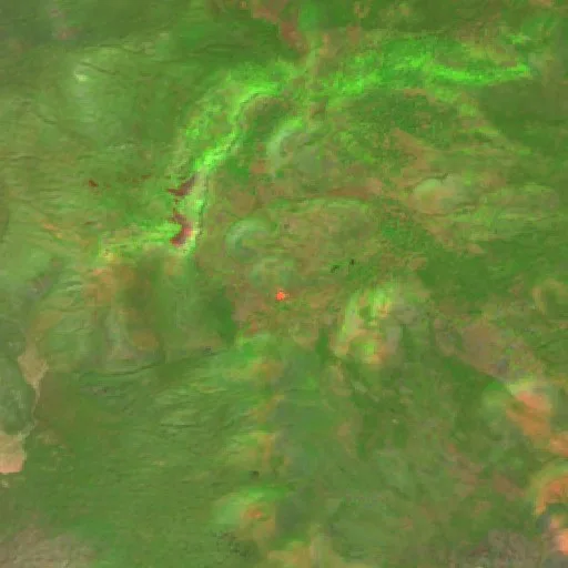 Incendio Mount Emma (Arizona) — Sentinel-2 SWIR