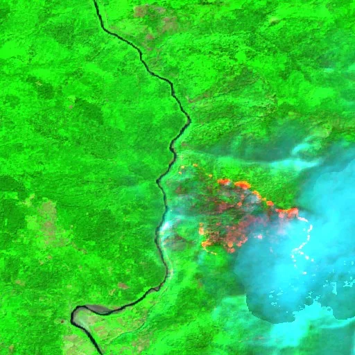 Incendio Mp18 (CA) — Sentinel-2 SWIR (fuego)