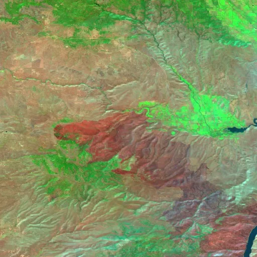 Powder River Fire (Oregon) — Sentinel-2 SWIR (fuego)