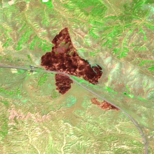 Incendio Ridge (California) — Sentinel-2 SWIR (fuego)