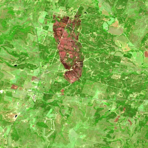 Rio Escondido Fire (Texas) — Sentinel-2 SWIR (fuego)