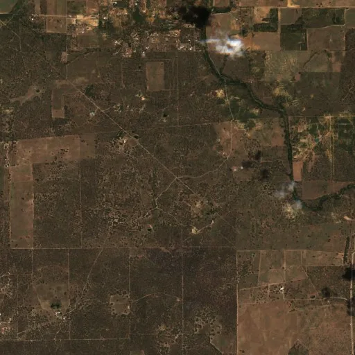 River Bluff Fire (Texas) — Sentinel-2 true color