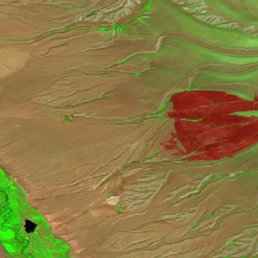 Roe 2 Fire (Montana) — Sentinel-2 SWIR (fuego)