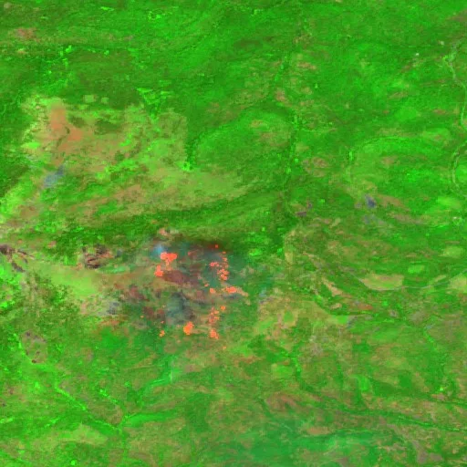 Incendio Salmon (OR) — Sentinel-2 SWIR (fuego)