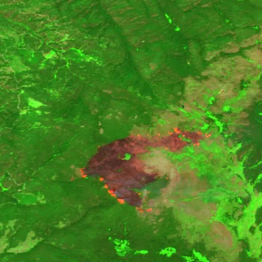 Sand Creek Fire (MT) — Sentinel-2 SWIR (fuego)