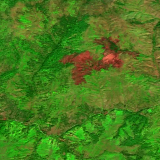 Incendio Scimitar (Idaho) — Sentinel-2 SWIR