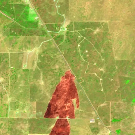 Semi 270 Fire (OK) — Sentinel-2 SWIR (fuego)