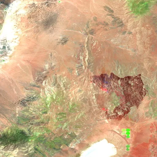 Incendio Shoshone (Nevada) — Sentinel-2 SWIR (fuego)