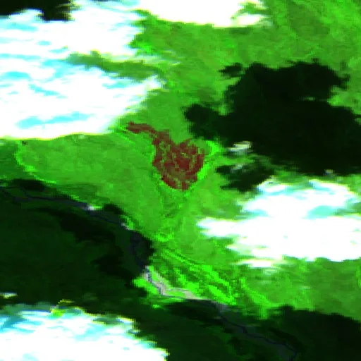 Incendio Tatlanika (AK) — Sentinel-2 SWIR (fuego)